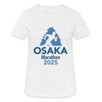 Osaka - Marathon - 2025 - Frauen T-Shirt atmungsaktiv - Weiß - Vorne - AI Model Female 172 dark (172cm)