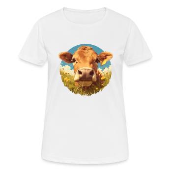 Cows Cow - Women's Breathable T-Shirt - white - Front - AI Model Female 172 dark (172cm)