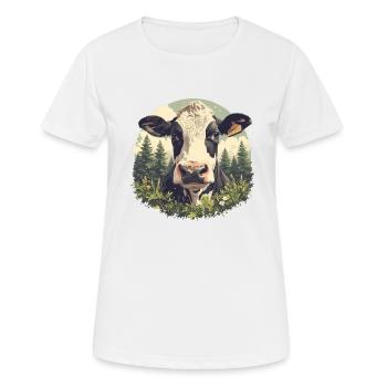 Vaches Vache - T-shirt respirant Femme - blanc - Devant - AI Model Female 172 dark (172cm)
