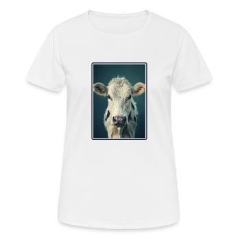Vaches Vache - T-shirt respirant Femme - blanc - Devant - AI Model Female 172 dark (172cm)