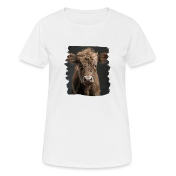 Vaches Vache - T-shirt respirant Femme - blanc - Devant - AI Model Female 172 dark (172cm)