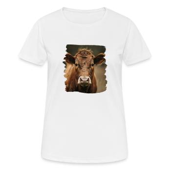 Cows Cow - Women's Breathable T-Shirt - white - Front - AI Model Female 172 dark (172cm)