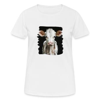 Vaches Vache - T-shirt respirant Femme - blanc - Devant - AI Model Female 172 dark (172cm)