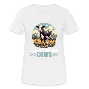 Cows Cow - Women's Breathable T-Shirt - white - Front - AI Model Female 172 dark (172cm)
