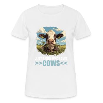Cows Cow - Women's Breathable T-Shirt - white - Front - AI Model Female 172 dark (172cm)