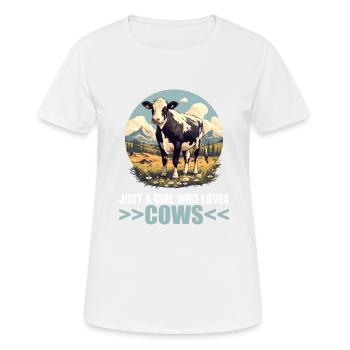 Vaches Vache - T-shirt respirant Femme - blanc - Devant - AI Model Female 172 dark (172cm)