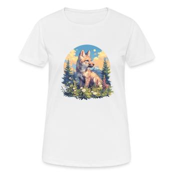 Coyotes Coyote - T-shirt respirant Femme - blanc - Devant - AI Model Female 172 dark (172cm)