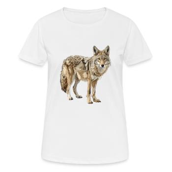 Coyotes Coyote - T-shirt respirant Femme - blanc - Devant - AI Model Female 172 dark (172cm)