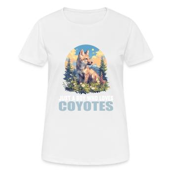 Coyotes Coyote - T-shirt respirant Femme - blanc - Devant - AI Model Female 172 dark (172cm)