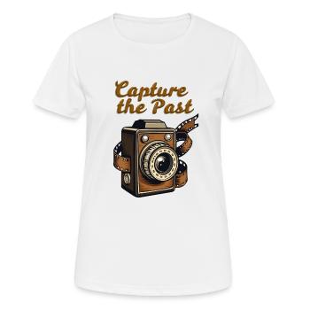 Vintage Kamera Capture The Past für Fotograf - Frauen T-Shirt atmungsaktiv - Weiß - Vorne - AI Model Female 172 dark (172cm)