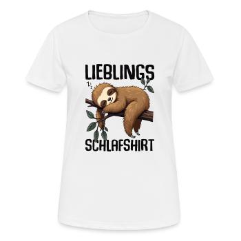 Chemise de nuit préférée Lève-tard Morning Grouches - T-shirt respirant Femme - blanc - Devant - AI Model Female 172 dark (172cm)