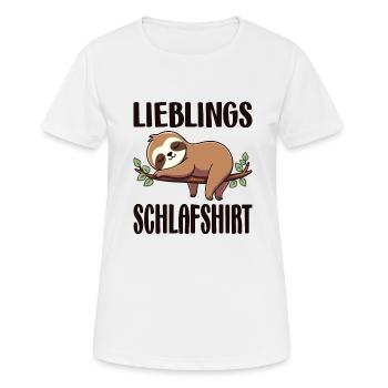 Chemise de nuit préférée Lève-tard Morning Grouches - T-shirt respirant Femme - blanc - Devant - AI Model Female 172 dark (172cm)