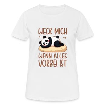 Réveille-moi quand tout est fini / Lève-tard - T-shirt respirant Femme - blanc - Devant - AI Model Female 172 dark (172cm)
