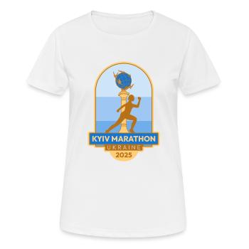 Marathon de Kiev – 2025 – Ukraine - T-shirt respirant Femme - blanc - Devant - AI Model Female 172 dark (172cm)