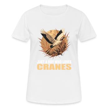 Grues Grues - T-shirt respirant Femme - blanc - Devant - AI Model Female 172 dark (172cm)