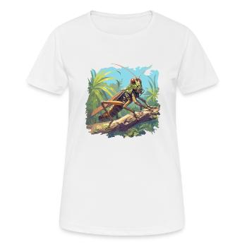 Grillen Grille - Frauen T-Shirt atmungsaktiv - Weiß - Vorne - AI Model Female 172 dark (172cm)