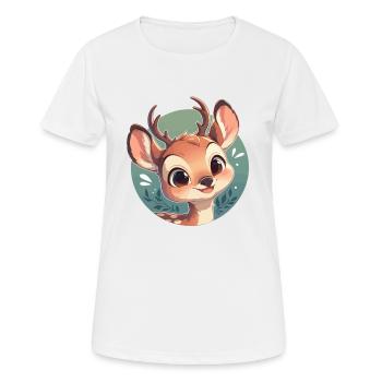 Cerf Cerf - T-shirt respirant Femme - blanc - Devant - AI Model Female 172 dark (172cm)