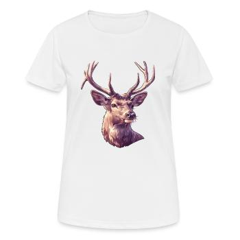 Cerf Cerf - T-shirt respirant Femme - blanc - Devant - AI Model Female 172 dark (172cm)