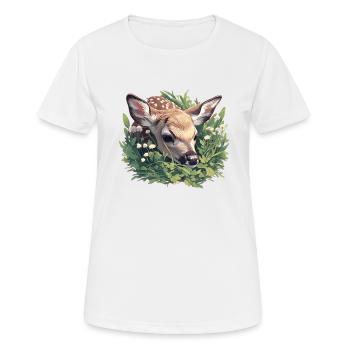 Cerf Cerf - T-shirt respirant Femme - blanc - Devant - AI Model Female 172 dark (172cm)