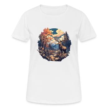 Cerf Cerf - T-shirt respirant Femme - blanc - Devant - AI Model Female 172 dark (172cm)