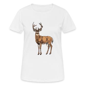 Cerf Cerf - T-shirt respirant Femme - blanc - Devant - AI Model Female 172 dark (172cm)