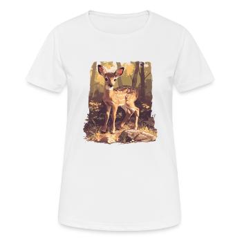 Cerf Cerf - T-shirt respirant Femme - blanc - Devant - AI Model Female 172 dark (172cm)