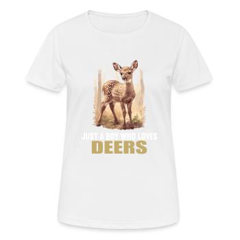 Cerf Cerf - T-shirt respirant Femme - blanc - Devant - AI Model Female 172 dark (172cm)