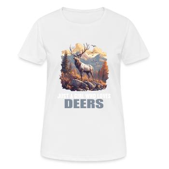 Cerf Cerf - T-shirt respirant Femme - blanc - Devant - AI Model Female 172 dark (172cm)