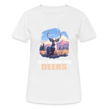 Cerf Cerf - T-shirt respirant Femme - blanc - Devant - AI Model Female 172 dark (172cm)