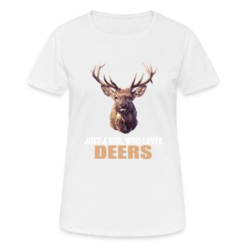 Cerf Cerf - T-shirt respirant Femme - blanc - Devant - AI Model Female 172 dark (172cm)