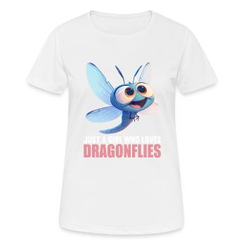 Libellen Libelle - Frauen T-Shirt atmungsaktiv - Weiß - Vorne - AI Model Female 172 dark (172cm)