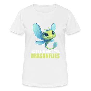 Libellen Libelle - Frauen T-Shirt atmungsaktiv - Weiß - Vorne - AI Model Female 172 dark (172cm)