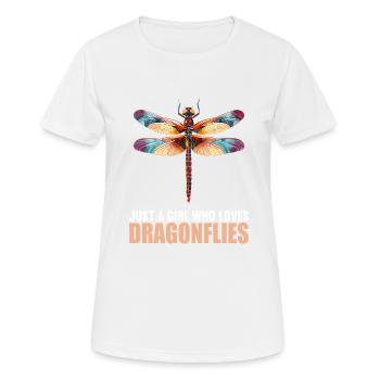 Libellen Libelle - Frauen T-Shirt atmungsaktiv - Weiß - Vorne - AI Model Female 172 dark (172cm)
