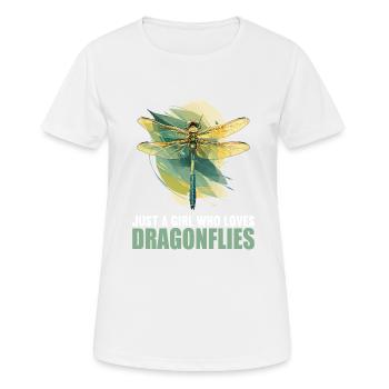 Libellen Libelle - Frauen T-Shirt atmungsaktiv - Weiß - Vorne - AI Model Female 172 dark (172cm)