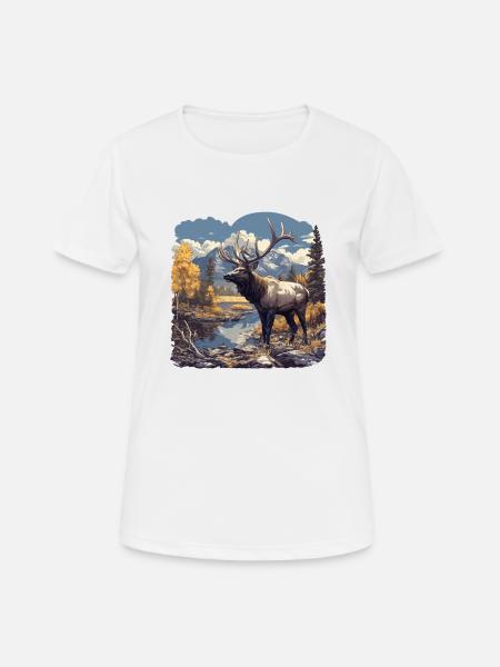 Moose Moose - Women's Breathable T-Shirt - white