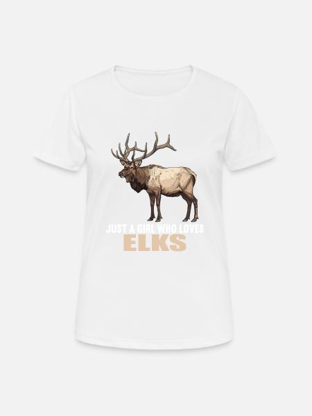 Elche Elch - Frauen T-Shirt atmungsaktiv - Weiß