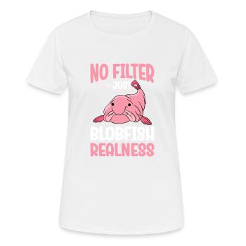 Drôle de poisson Blobfish mignon - T-shirt respirant Femme - blanc - Devant - AI Model Female 172 dark (172cm)