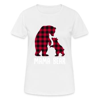Mama Bear - Frauen T-Shirt atmungsaktiv - Weiß - Vorne - AI Model Female 172 dark (172cm)