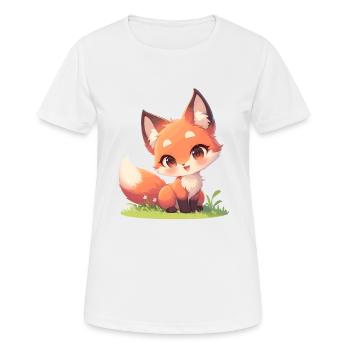 Foxes Fox - Women's Breathable T-Shirt - white - Front - AI Model Female 172 dark (172cm)