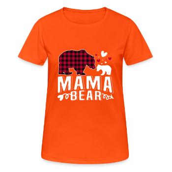 Mama Bear - Women's Breathable T-Shirt - neon orange - Front - AI Model Female 172 dark (172cm)