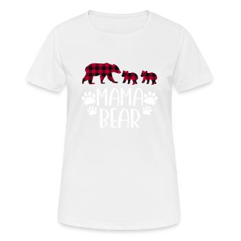 Mama Bear - Frauen T-Shirt atmungsaktiv - Weiß - Vorne - AI Model Female 172 dark (172cm)