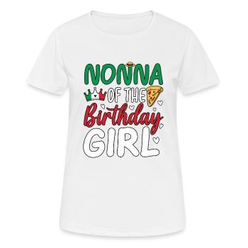 Nonna Of The Birthday Girl - Women's Breathable T-Shirt - white - Front - AI Model Female 172 dark (172cm)