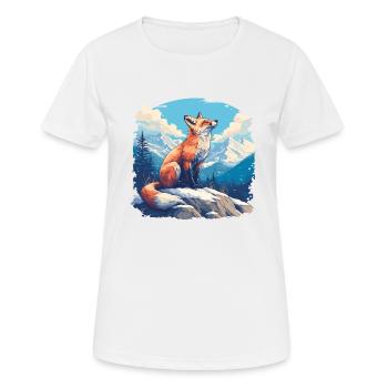 Foxes Fox - Women's Breathable T-Shirt - white - Front - AI Model Female 172 dark (172cm)