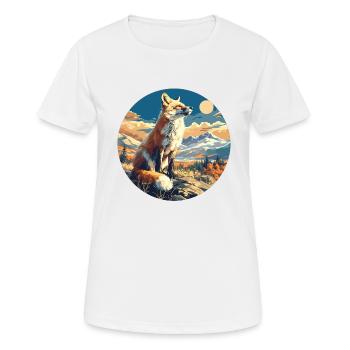 Foxes Fox - Women's Breathable T-Shirt - white - Front - AI Model Female 172 dark (172cm)
