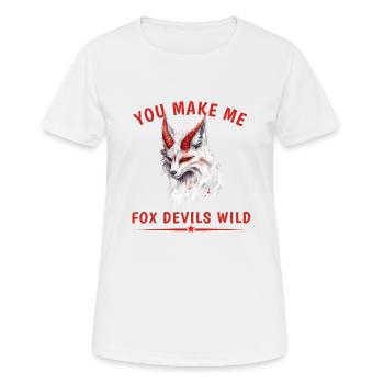 You Make Me Fox Devils Wild - Frauen T-Shirt atmungsaktiv - Weiß - Vorne - AI Model Female 172 dark (172cm)
