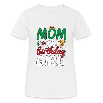Maman de la fille d’anniversaire - T-shirt respirant Femme - blanc - Devant - AI Model Female 172 dark (172cm)