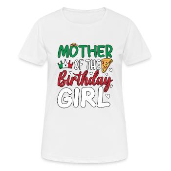 Mère de la fille d’anniversaire - T-shirt respirant Femme - blanc - Devant - AI Model Female 172 dark (172cm)