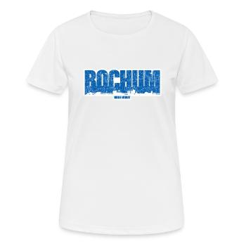 Bochum Skyline Ruhrpott sur la zone minière du charbon Home - T-shirt respirant Femme - blanc - Devant - AI Model Female 172 dark (172cm)