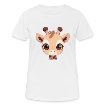 Girafes Girafe - T-shirt respirant Femme - blanc - Devant - AI Model Female 172 dark (172cm)