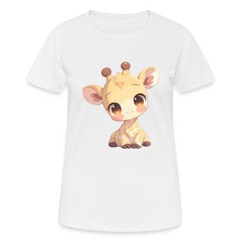 Girafes Girafe - T-shirt respirant Femme - blanc - Devant - AI Model Female 172 dark (172cm)